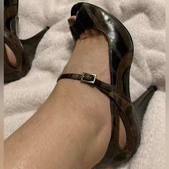 Fergie Peep-Toe Ankle Strap Heels - Picture 6 of 9